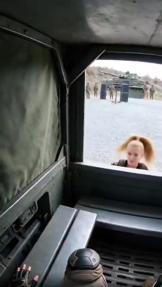 Porno with blonde military babe pounded raw in POV truck doggy style video thumbnail